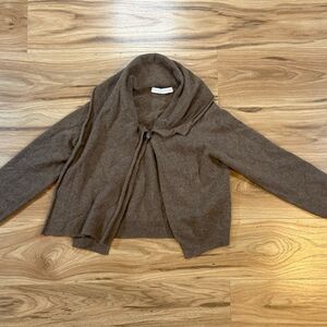 Fabiana Filippi Women’s Brown Hooded Wool Cardigan (size see photo)
